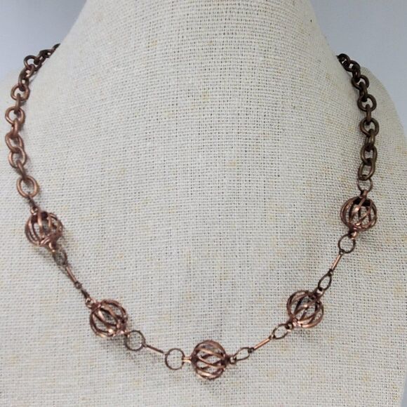 Copper color necklace -Handmade(NEW) - Picture 1 of 4